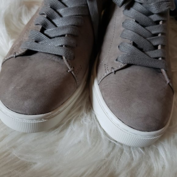 Frye *NEW* Ivy Low Lace Grey Leather Sneakers - Picture 6 of 9